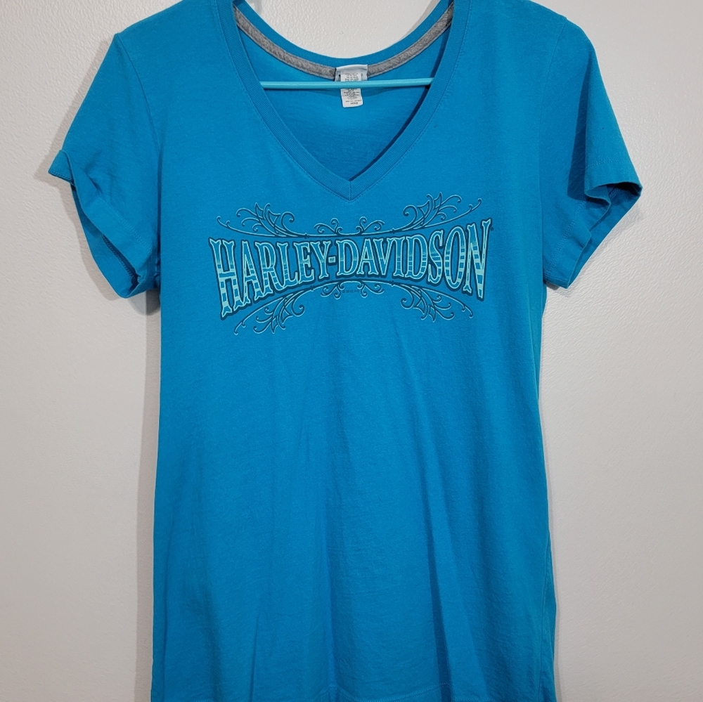 Harley Davidson Blue Vehicle Operations Tee Size Medium